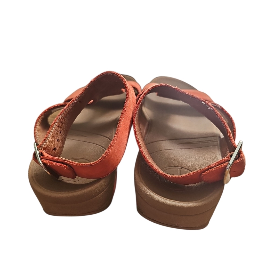 Vionic ARENA Gladiator Women's Vibrant Orange Flame Suede Sandals Sz 8 SH444 - Picture 9 of 10